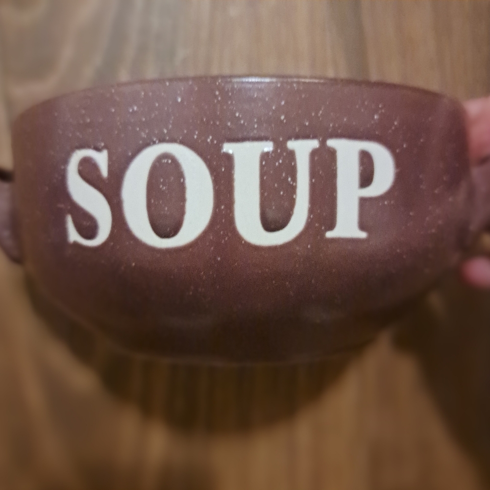 Mauve Purple Ceramic  Mulberry Collection Soup Bowl